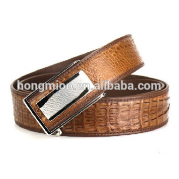 luxury style crocodile skin automatic buckle belt Thailand alligator skin belt Whole bones with tail old crocodile leather belt